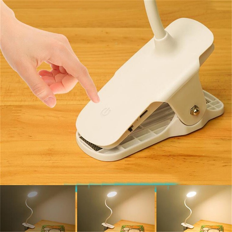 Portable LED Desk Lamp Touch Switch Plug in Eye Protection Clip Desk Light Dimmable USB Rechargeable-6