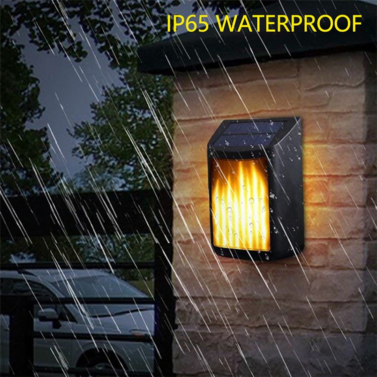 Chargeable Solar Flame Wall Lights Waterproof Solar Courtyard Wall Lamps for Garden Outdoor Lighting-6