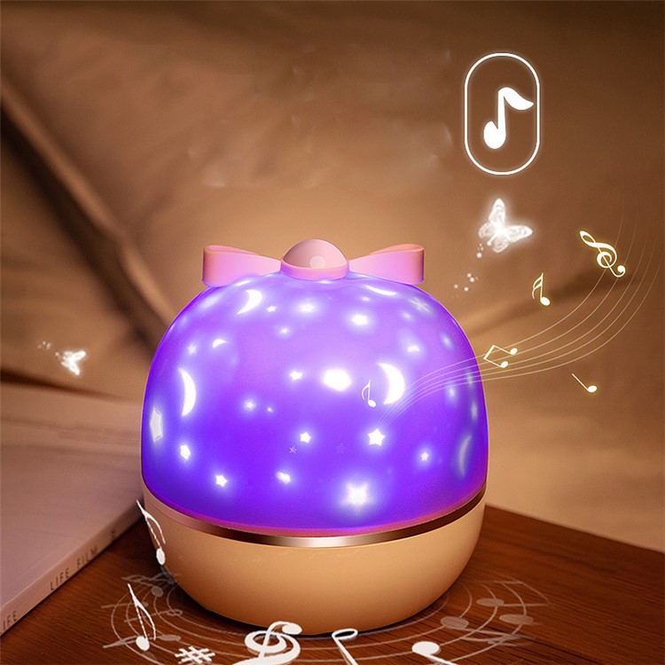 Star Projector Moon Lamp Starry Night Light LED Lamp USB Bedroom Party Rechargeable Light (Charging + Music Box Type)-2
