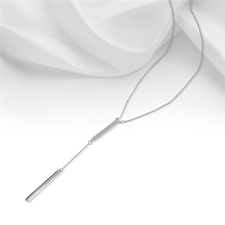 Women's Platinum Plated Copper Zirconium Necklace Jewelry-1