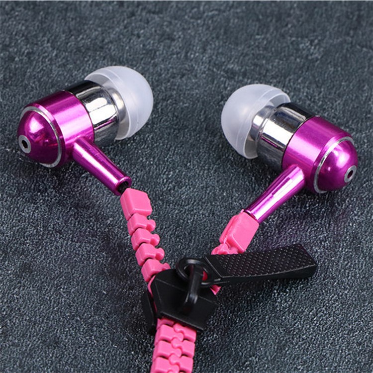 Universal 3.5mm Stereo Zipper Earphone Headphone with Microphone - White-10