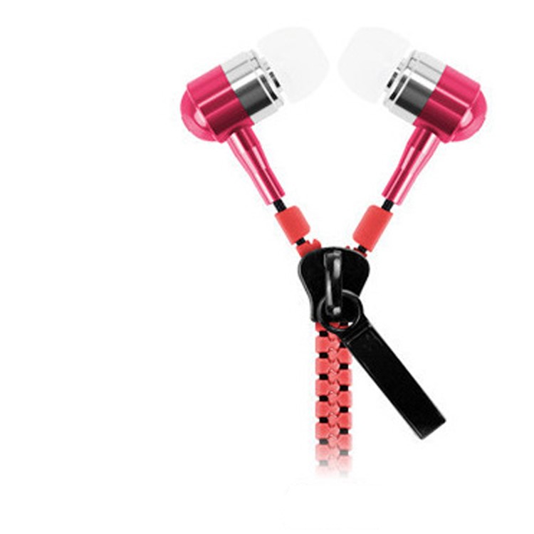 Universal 3.5mm Stereo Zipper Earphone Headphone with Microphone - White-12
