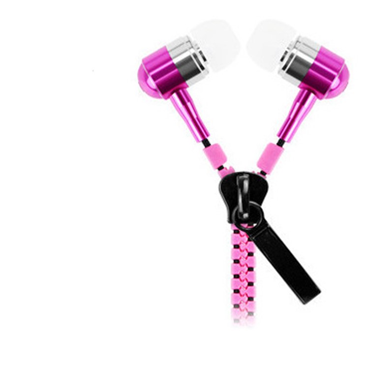 Universal 3.5mm Stereo Zipper Earphone Headphone with Microphone - White-15