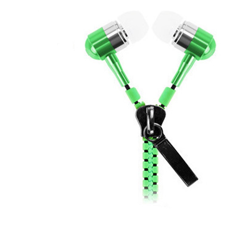 Universal 3.5mm Stereo Zipper Earphone Headphone with Microphone - White-18