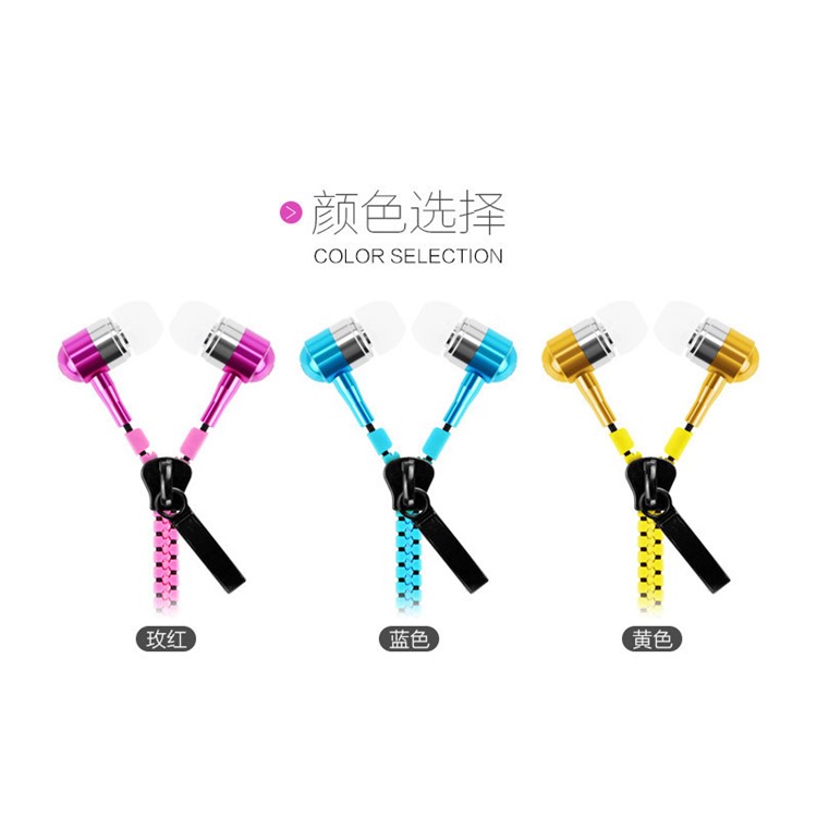 Universal 3.5mm Stereo Zipper Earphone Headphone with Microphone - White-8
