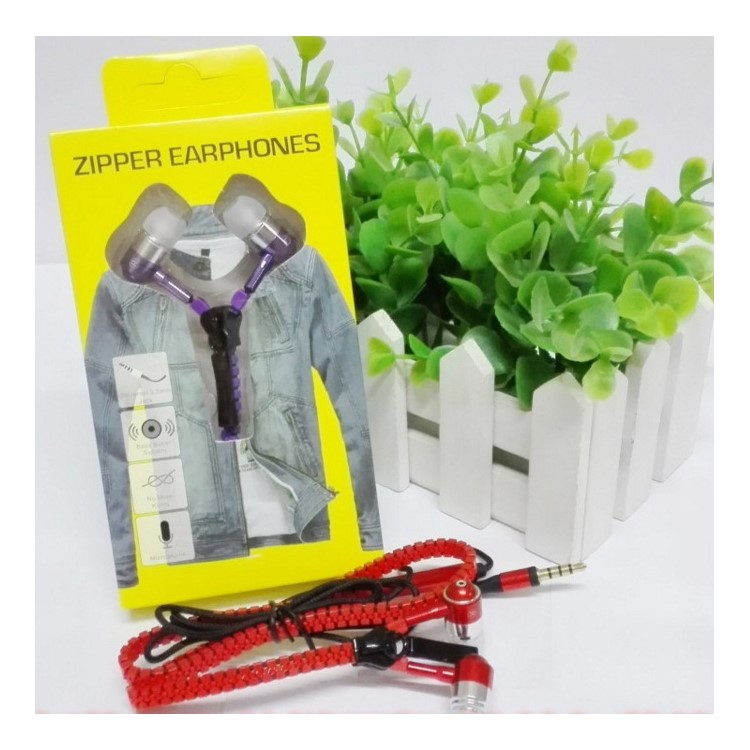 Universal 3.5mm Stereo Zipper Earphone Headphone with Microphone - Green-22