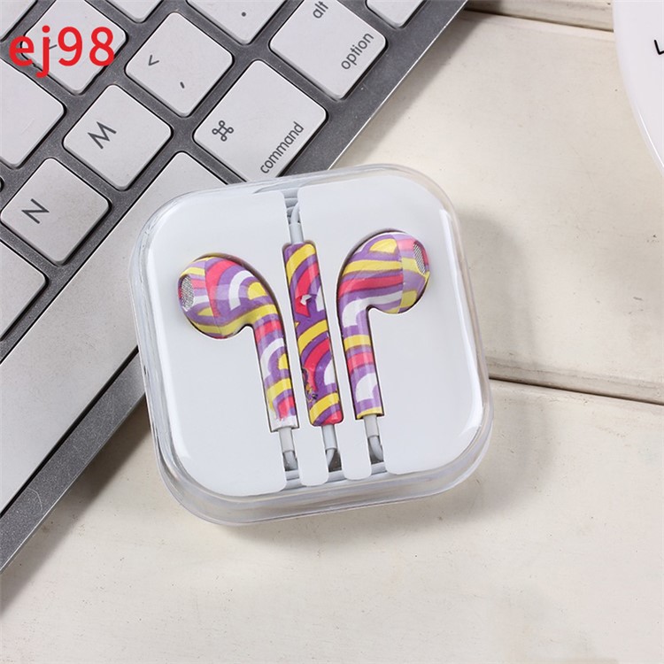 3.5mm Dual Dynamic Drivers In-ear Wired Headphones Earphones with Microphone - Random-3