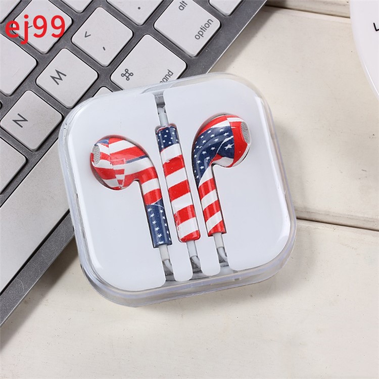 3.5mm Dual Dynamic Drivers In-ear Wired Headphones Earphones with Microphone - Random-5