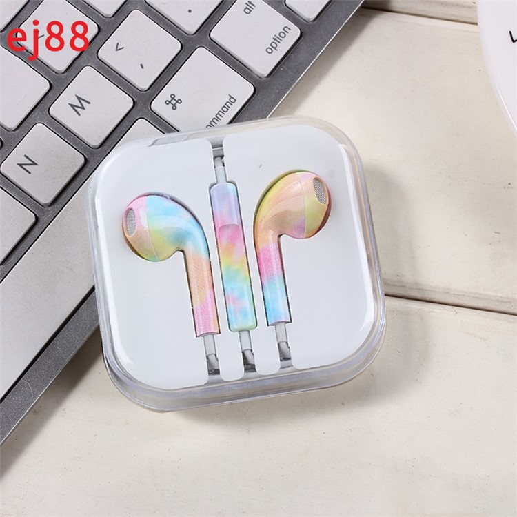 3.5mm Dual Dynamic Drivers In-ear Wired Headphones Earphones with Microphone - Random-6