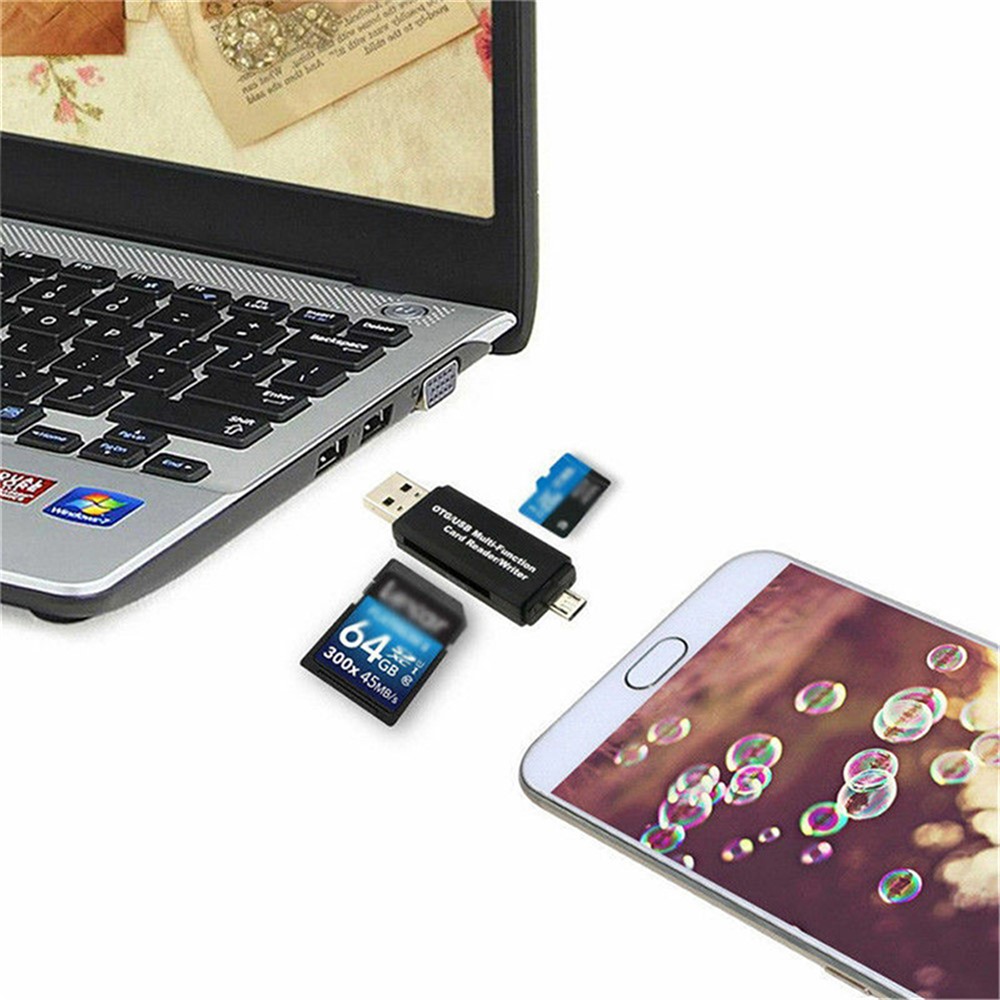 OTG USB 2.0 SD Remerive Card Reader SDHC SDXC MMC Micro Mobile T-Flash