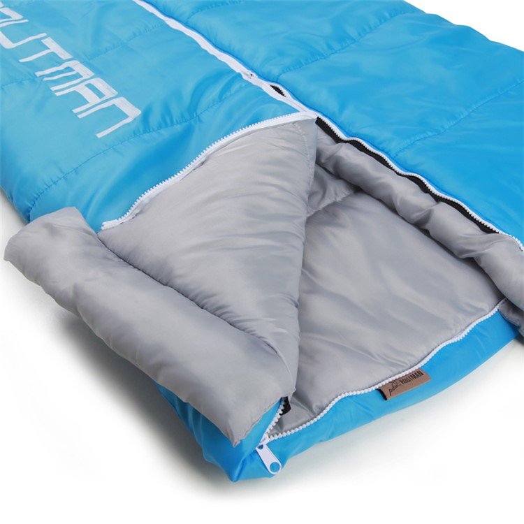 Portable Ultra-lightweight Warm Cotton Sleeping Bag with Armholes for Travelling Camping Hiking - Baby Blue-5
