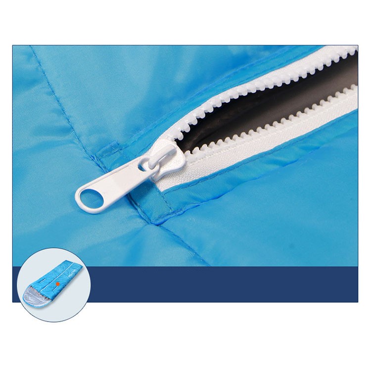 Portable Ultra-lightweight Warm Cotton Sleeping Bag with Armholes for Travelling Camping Hiking - Baby Blue-8