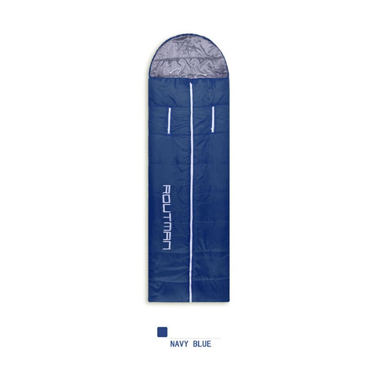 1.35KG Autumn Winter Envelope Hooded Cozy Sleeping Bag Outdoor Travel Camping Adult Sleeping Bag with Stretch Hands Opening - Dark Blue-2