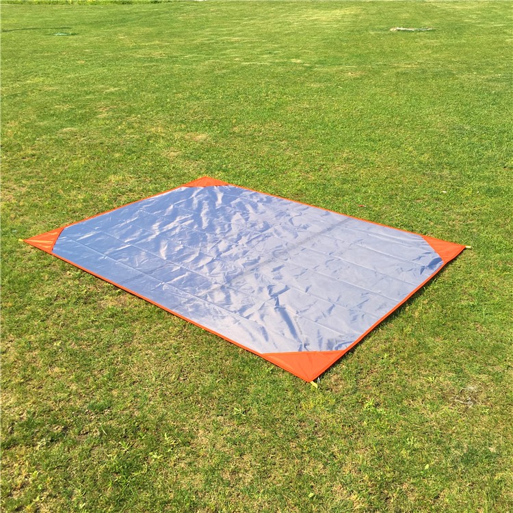 Outdoor 200 x 150cm Waterproof Picnic Mat with Four Pegs - Orange-5