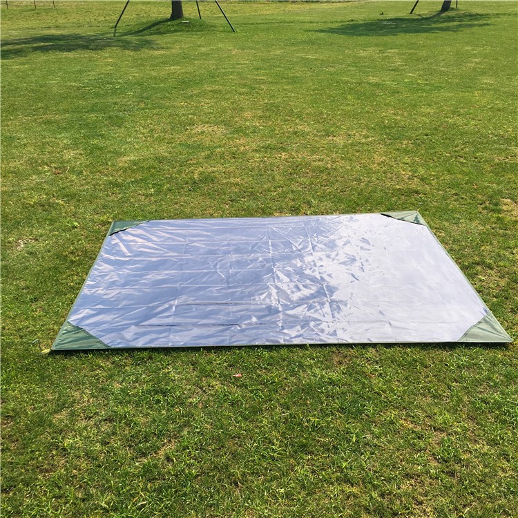 Thickened Picnic Blanket Moisture-proof Mat Pad (200 x 150cm) with Four Pegs - Blackish Green-5