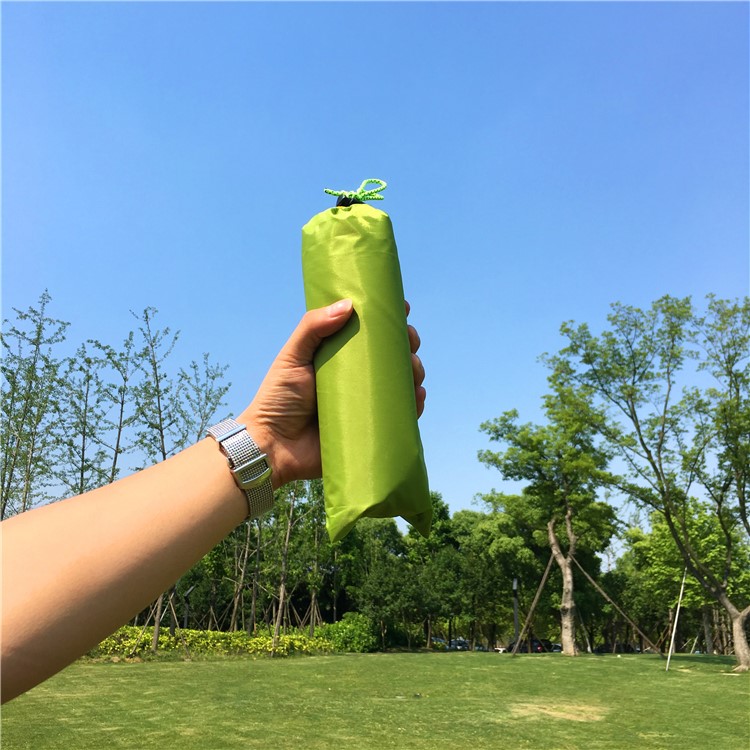 Large Camping Mat Pad Water-Resistant Picnic Blanket (200 x 150cm) with Four Pegs - Light Green-2