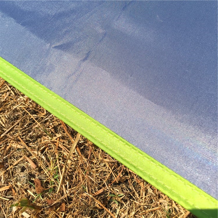 Large Camping Mat Pad Water-Resistant Picnic Blanket (200 x 150cm) with Four Pegs - Light Green-6