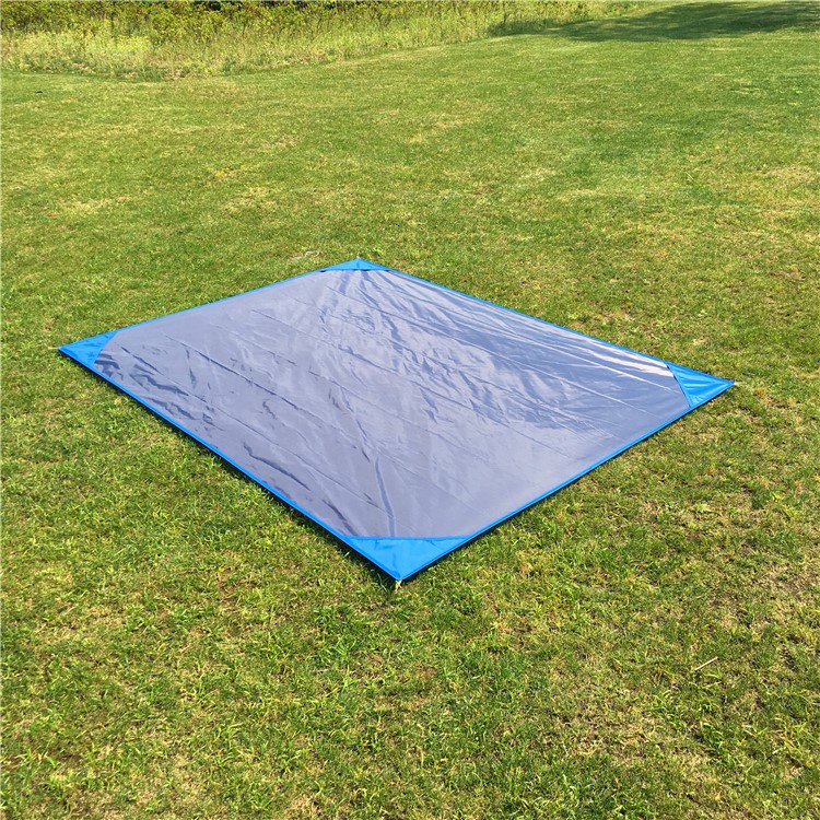 Outdoor 200 x 150cm Waterproof Anti-damp Picnic Mat with Four Pegs - Blue-4