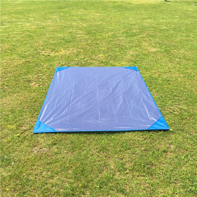 Outdoor 200 x 150cm Waterproof Anti-damp Picnic Mat with Four Pegs - Blue-6