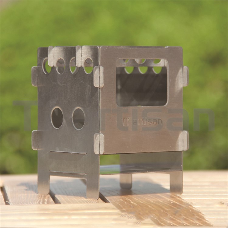 WS013 Mini & Portable Stainless Steel Folding Wood Stove for Outdoor Cooking Camping-5