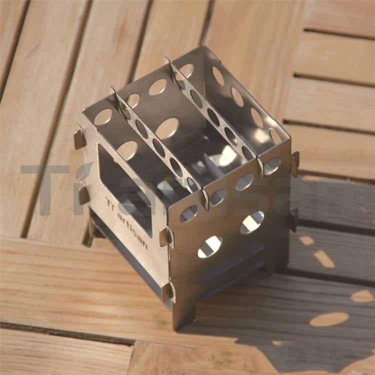 WS013 Mini & Portable Stainless Steel Folding Wood Stove for Outdoor Cooking Camping-6