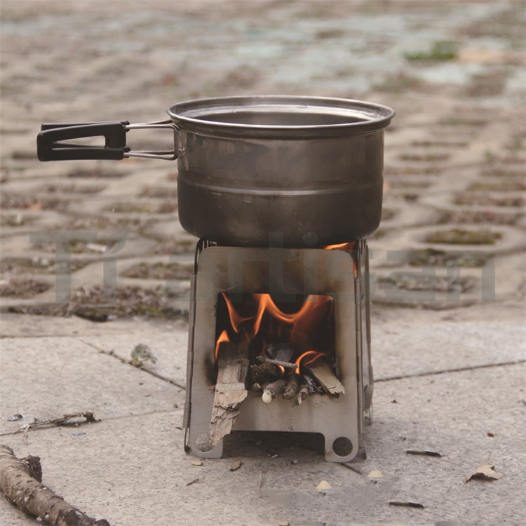 WS007 Outdoor Portable Camping Picnic Stainless Steel Wood Stove-7