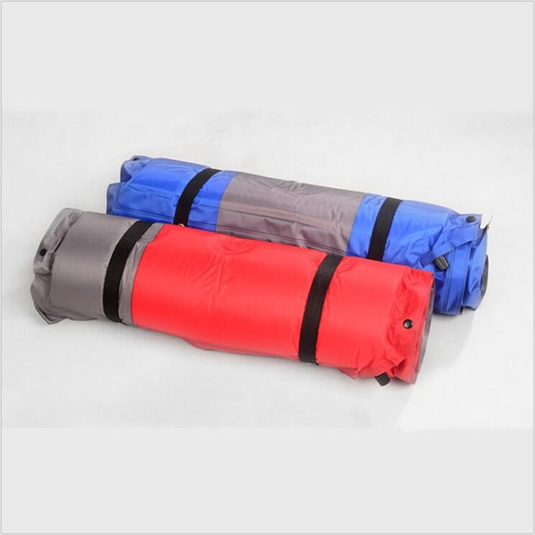 Outdoor Automatic Inflatable Cushion Travel Camping Moisture-proof Sleeping Pad - Red/Grey-3