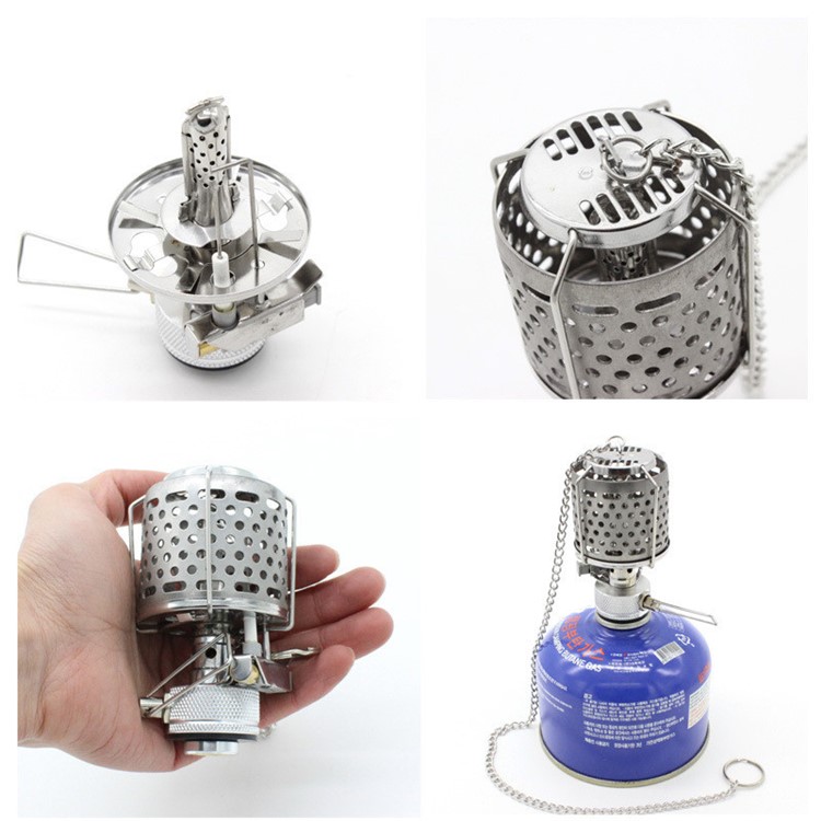 Mini Portable Stainless Steel Lampshade Camping Gas Light Tent Lamp-5