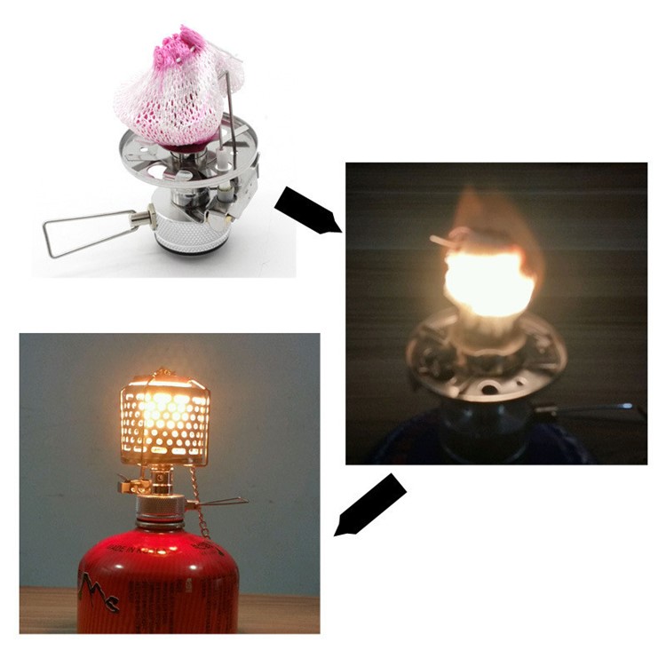 Mini Portable Stainless Steel Lampshade Camping Gas Light Tent Lamp-7
