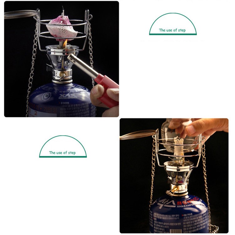 Mini 100LUX Gas Light Outdoor Camping Lantern Tent Lamp-12