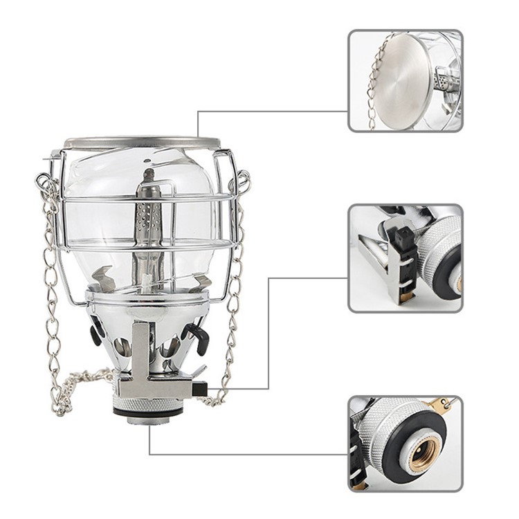 Mini 100LUX Gas Light Outdoor Camping Lantern Tent Lamp-4