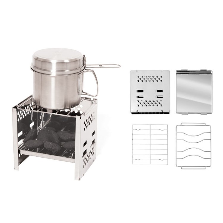 Folding Camping Stove Windshield Cookout Wind Screen Barbecue Windshield-4