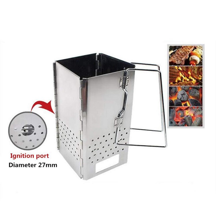 Portable Charcoal Stove Firewoods Furnace Outdoor Stainless Steel Cooking Stove-4