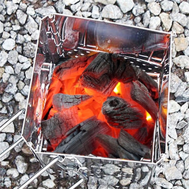 Portable Charcoal Stove Firewoods Furnace Outdoor Stainless Steel Cooking Stove-9