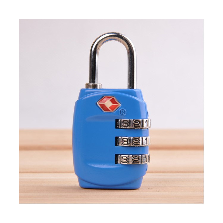 TSA Travel Lock 3-Dial Combination Luggage Padlock - Blue-1
