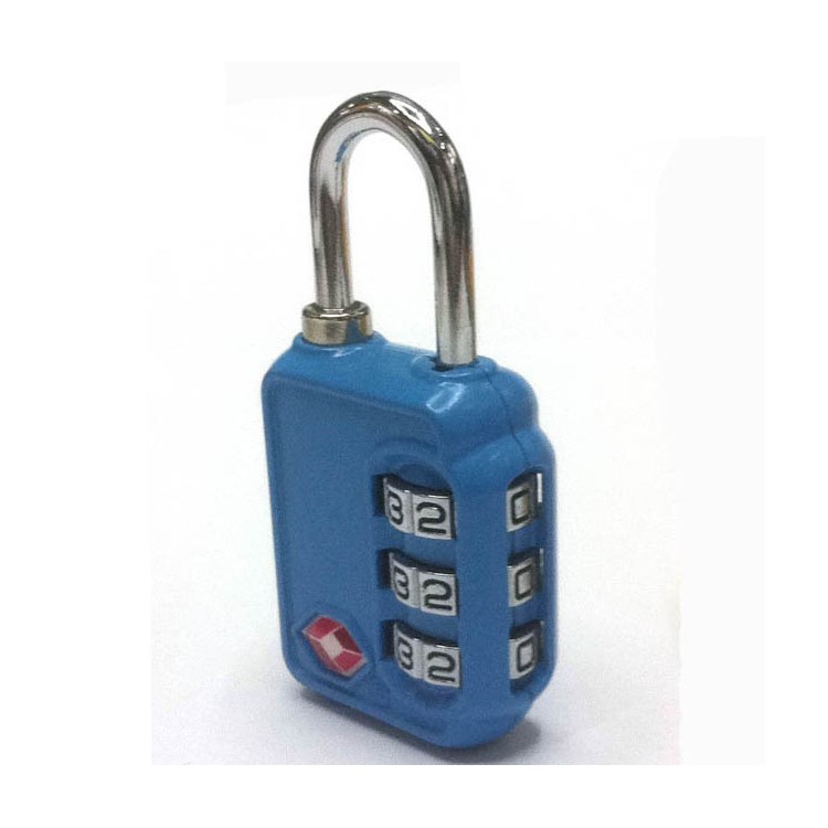 TSA Travel Lock 3-Dial Combination Luggage Padlock - Blue-2