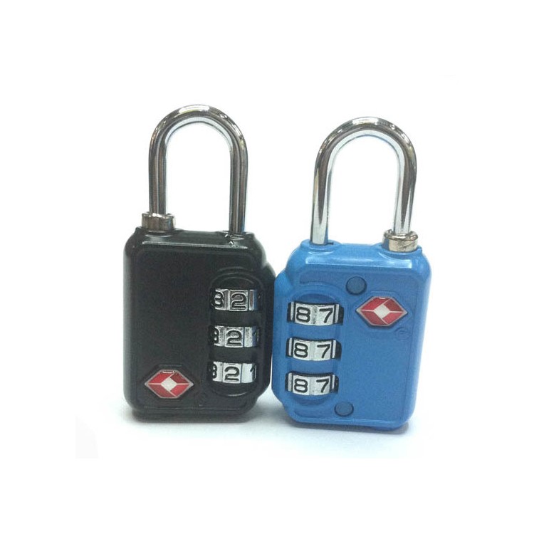 TSA Travel Lock 3-Dial Combination Luggage Padlock - Blue-3