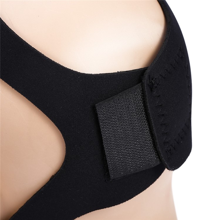 Neoprene Anti Snore Apnea Strap Anti Snoring Chin Strap Instant Snoring Relief Belt for Sleep - Black-4