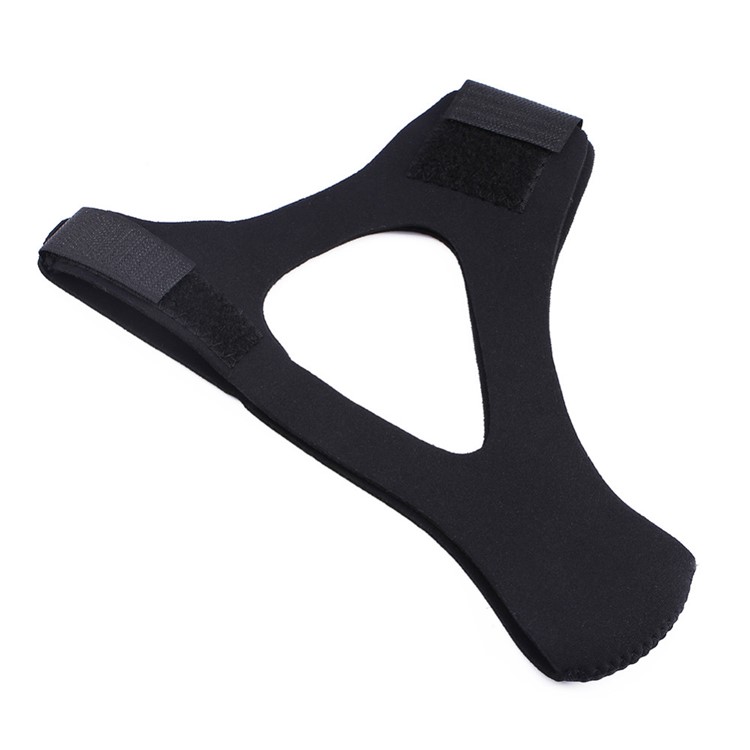 Neoprene Anti Snore Apnea Strap Anti Snoring Chin Strap Instant Snoring Relief Belt for Sleep - Black-6