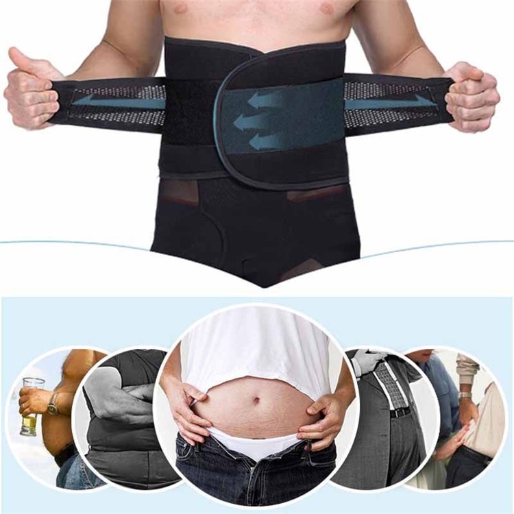 Summer Breathable Tummy Belly Wrapper Belt Abdomen Trimmer Waist Cincher Body Shaper - Size: L-25