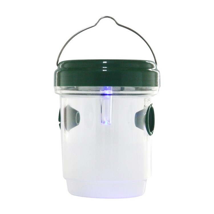 2PCS/Set Solar Powered Wasp Trap with UV LED Light Outdoor Insect Trap Killer-3