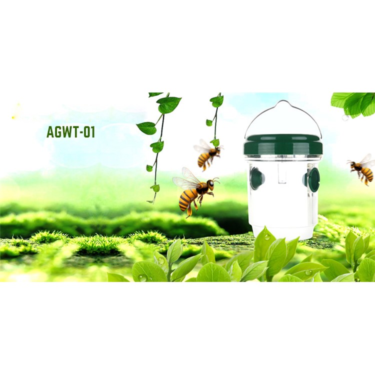 2PCS/Set Solar Powered Wasp Trap with UV LED Light Outdoor Insect Trap Killer-7
