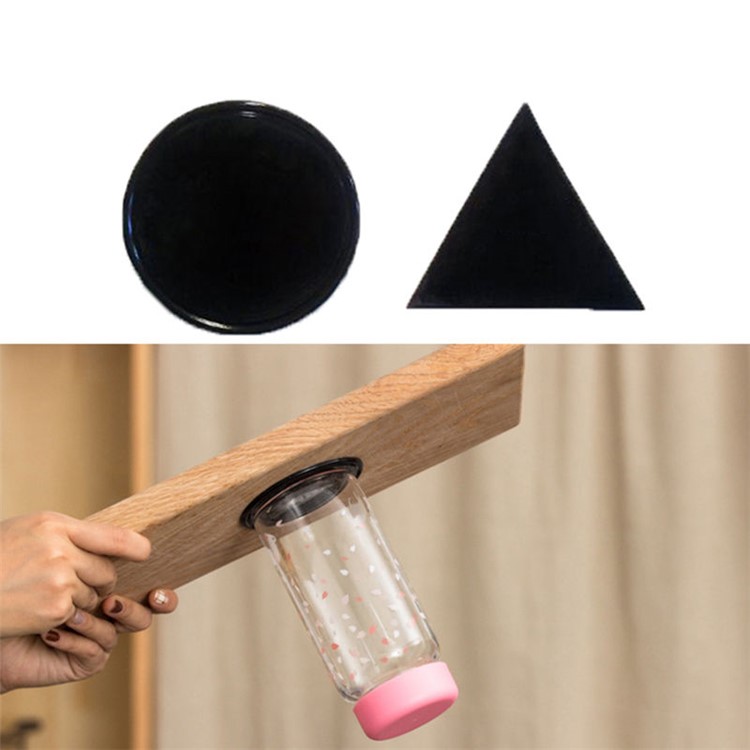 2Pcs/Set Sticky Pads Fixate Gel Pads Glue Stick Powerful Gel Pads Wall Stickers - Black-1