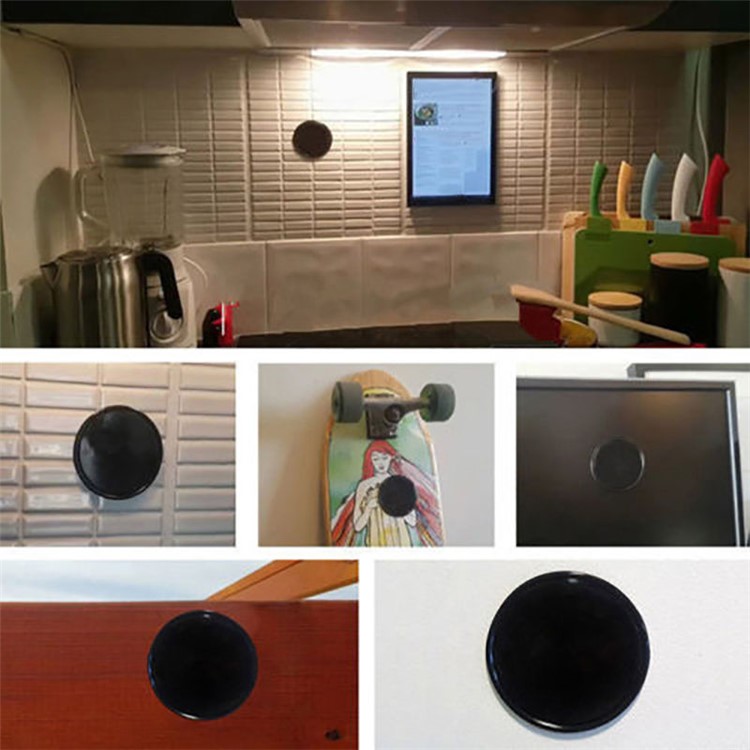 2Pcs/Set Sticky Pads Fixate Gel Pads Glue Stick Powerful Gel Pads Wall Stickers - Black-12