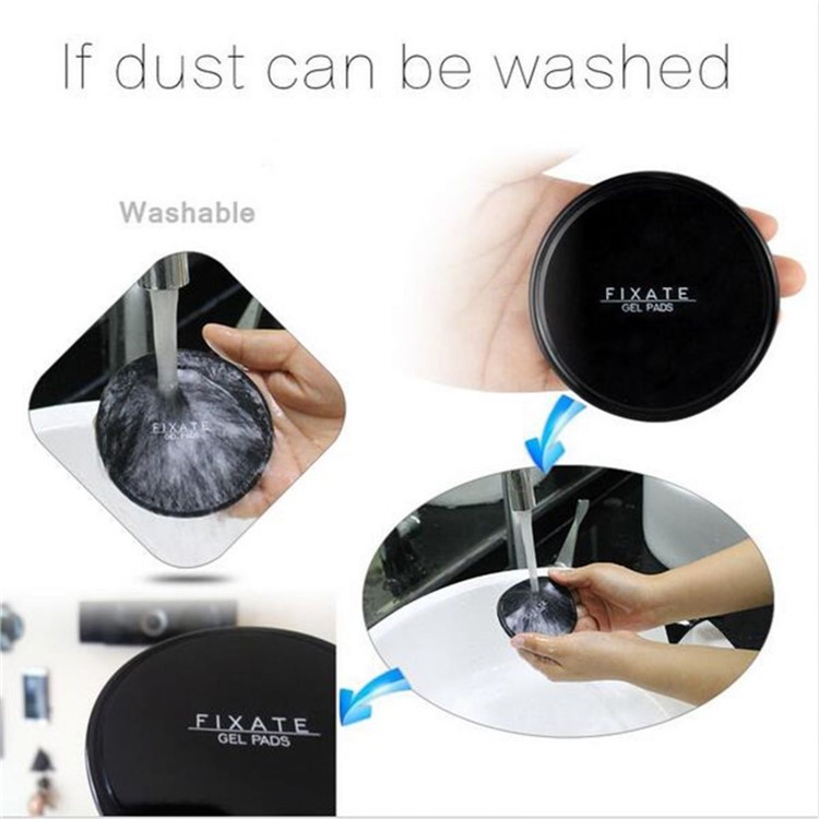 2Pcs/Set Sticky Pads Fixate Gel Pads Glue Stick Powerful Gel Pads Wall Stickers - Black-6