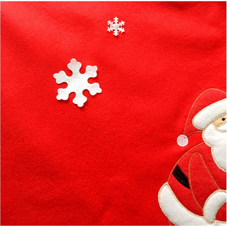90cm Diameter High-grade Embroidery Christmas Tree Skirt Decoration Props-4