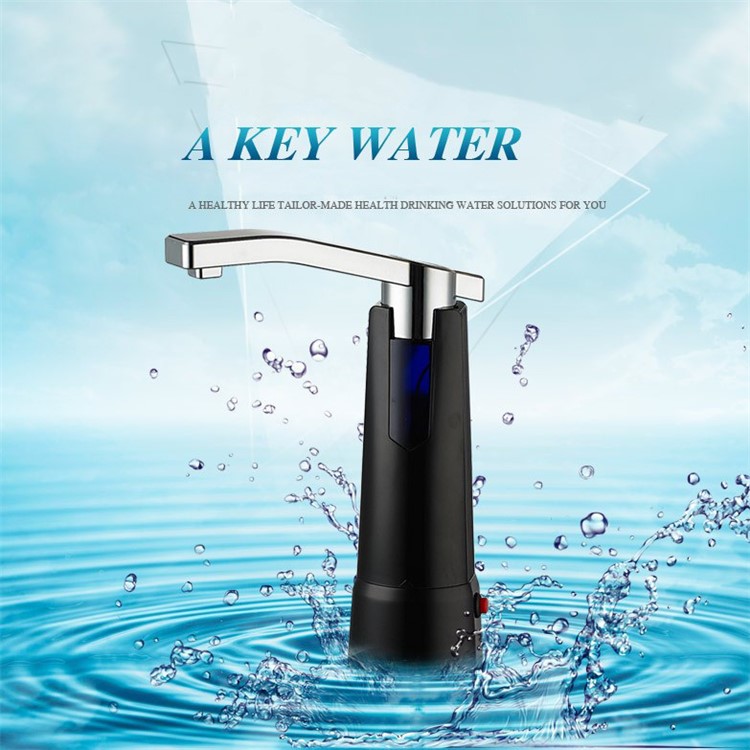 Electric Water Bottle Pump Dispenser with Rechargeable Battery - Black-1