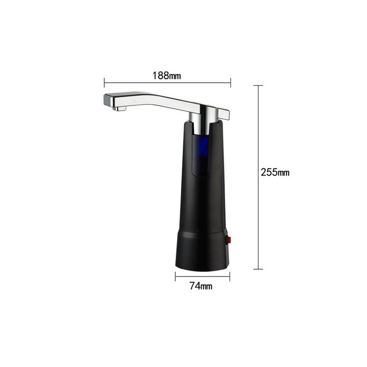 Electric Water Bottle Pump Dispenser with Rechargeable Battery - Black-4