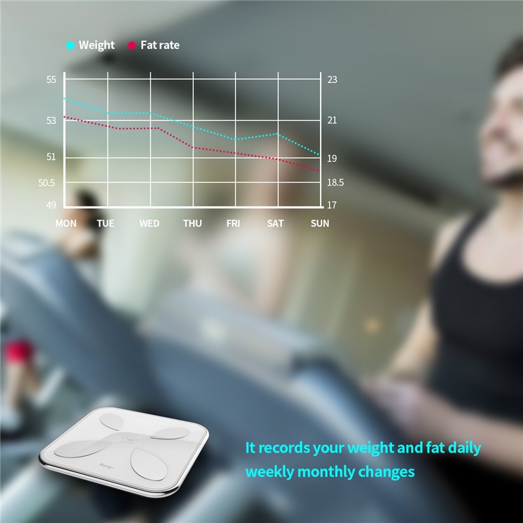 L1100 Bluetooth Body Fat Scale Smart Healthy Weight Loss Tracking Body Scale with Smartphone App-13
