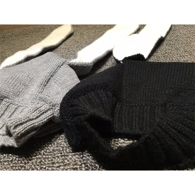 Lovely Spring Winter Warm Knit Rabbit Ears Hat for Baby - Black-3
